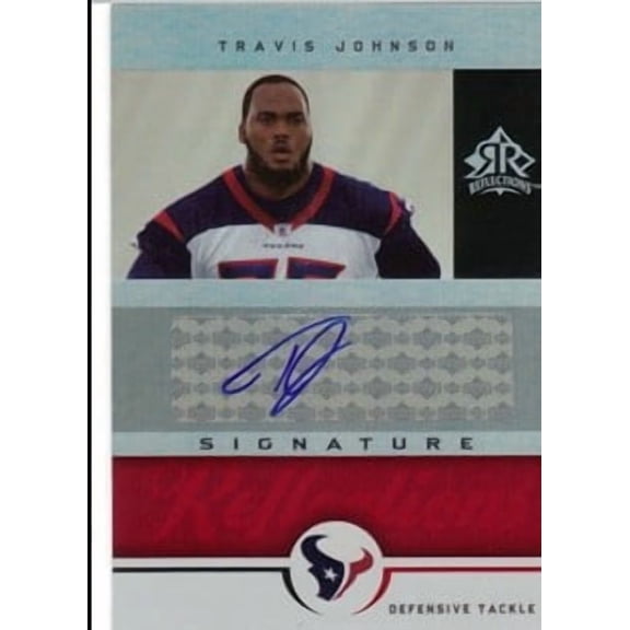 2005 Reflections Signature Reflections Red #SRTJ Travis Johnson AUTO NFL Football Trading Card