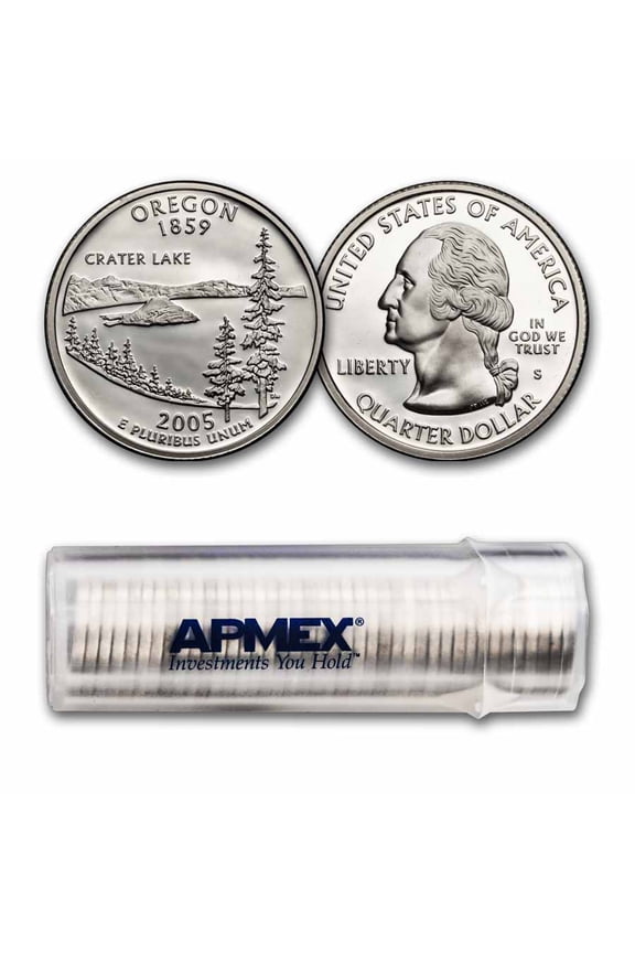 2005-S Oregon State Quarter Gem Proof 40-Coin Roll (Silver)