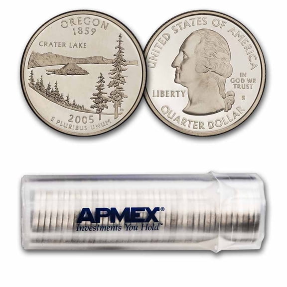 2005-S Oregon State Quarter Gem Proof 40-Coin Roll