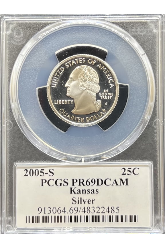 2005-S Silver Statehood Quarters Kansas PR69DCAM PCGS (PA48322485)