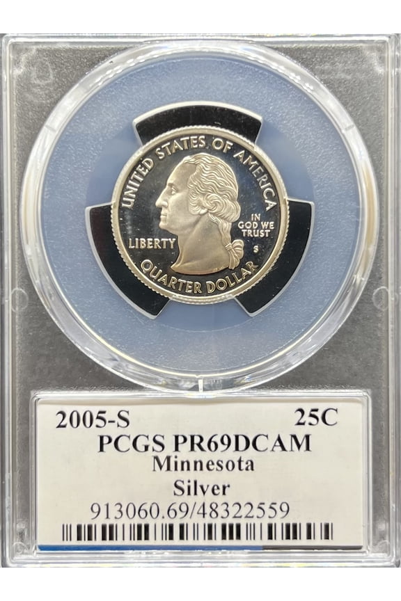 2005-S Silver Statehood Quarters Minnesota PR69DCAM PCGS (PA48322559)