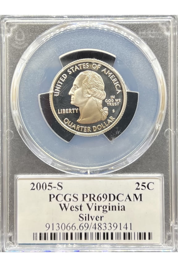 2005-S Silver Statehood Quarters West Virginia PR69DCAM PCGS (PA48339141)
