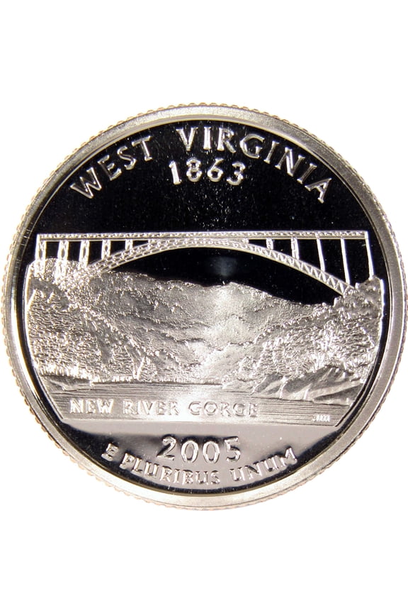 2005 S West Virginia State Quarter Clad 25c Proof Coin