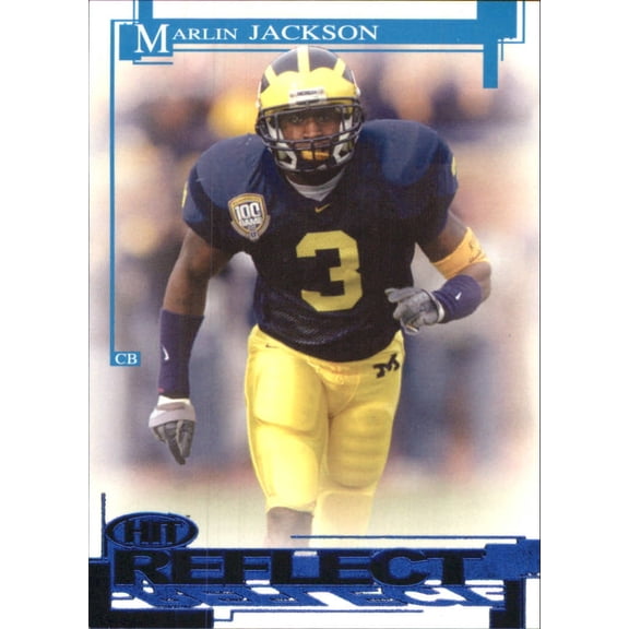 2005 SAGE HIT Reflect Blue #R38 Marlin Jackson NFL Football Trading Card