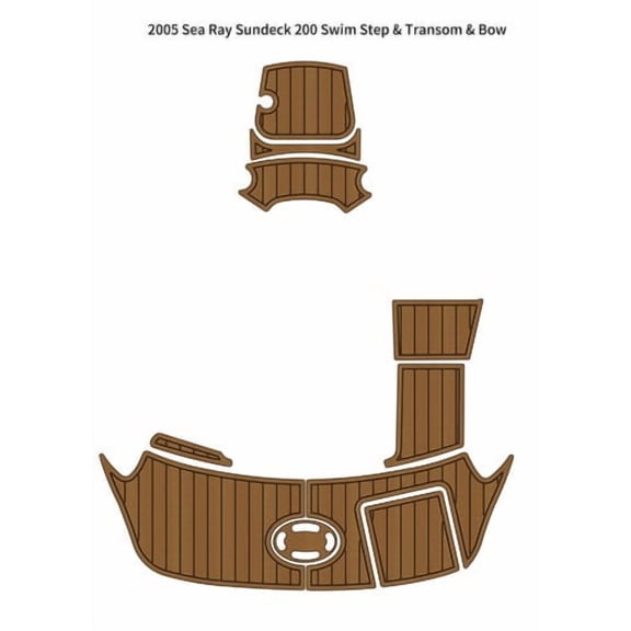 2005 Sea Ray Sundeck 200 Swim Platform Transom Bow Pad Boat EVA Foam Teak Floor