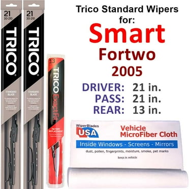 2005 Smart Fortwo Wiper Blades (Set of 3) w/Rear Wiper
