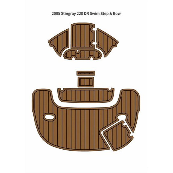 2005 Stingray 220 DR Swim Platform Step Pad Boat EVA Foam Teak Deck Floor Mat