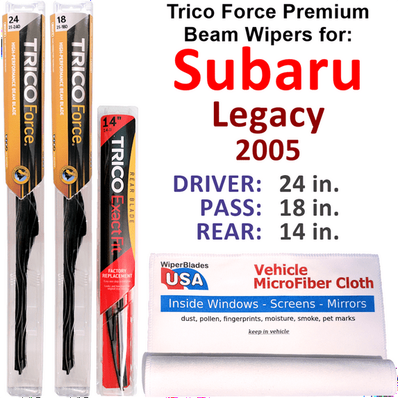 2005 Subaru Legacy Performance Beam Wipers (Set of 3) w/Rear Wiper