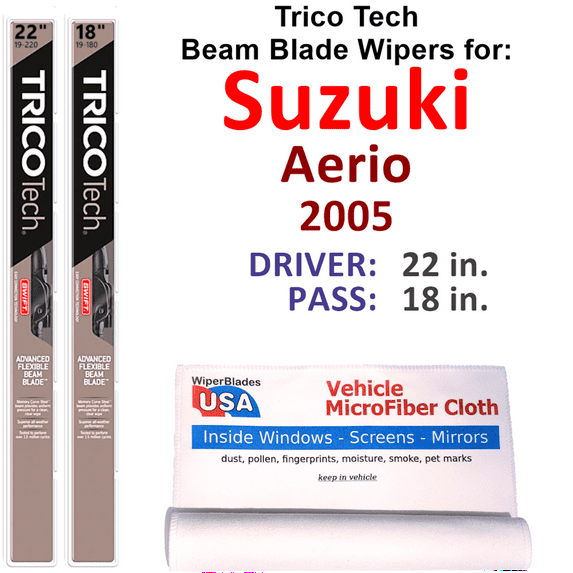 2005 Suzuki Aerio Beam Blade Wipers (Set of 2)