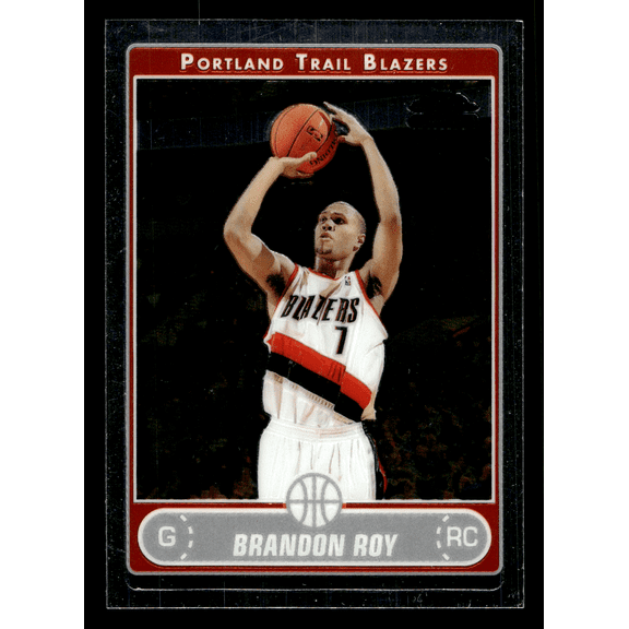 2005 Topps Chrome Brandon Roy RC #190 NBA Trading Card Portland Trail Blazers Short Print Mint