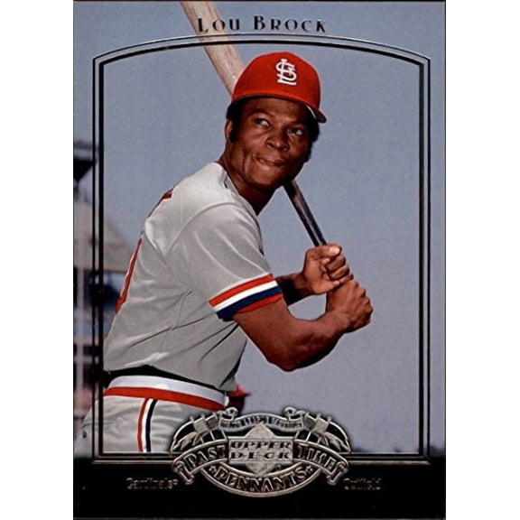 2005 UD Past Time Pennants #52 Lou Brock MLB Baseball Trading Card