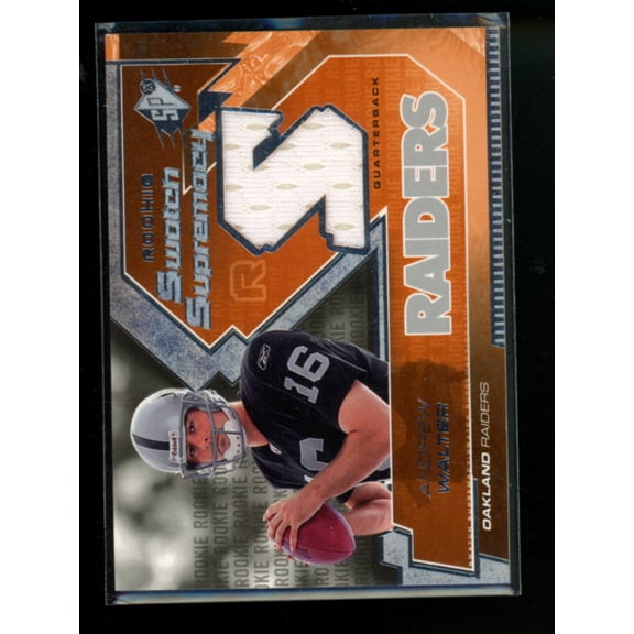 2005 Upper Deck Rookie S Swatch Supremacy Andrew Walter #RS-AW Rookie Jersey Patch