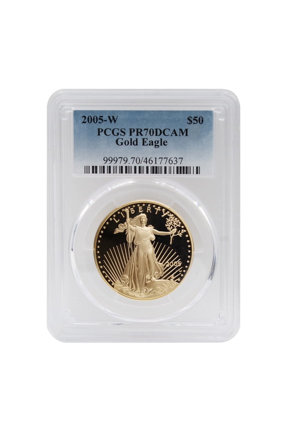 2005-W $50 Gold Eagle PCGS PR70 Deep Cameo U.S. Mint Coin