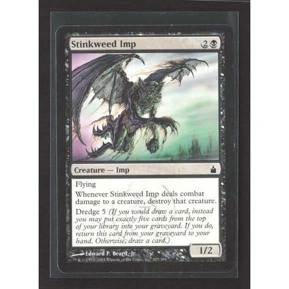 2005 Wizards of the Coast Ravnica City of Guilds Stinkweed Imp MTG Trading Card