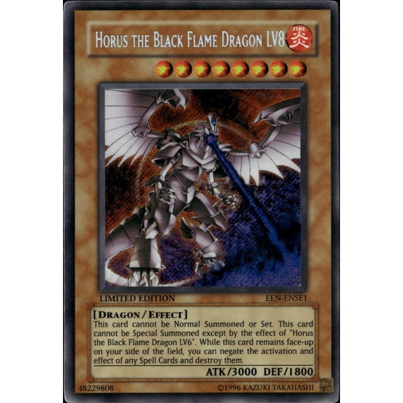 2005 Yu-Gi-Oh! Elemental Energy Special Edition Horus the Black Flame Dragon LV8 Super Rare Limited Edition