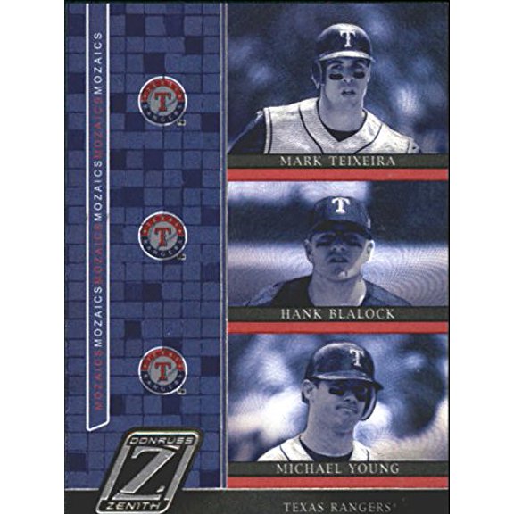 2005 Zenith Mozaics #4 Teixeira Blalock M.Young MLB Baseball Trading Card