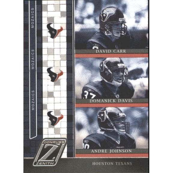 2005 Zenith Mozaics Silver #M7 David Carr Domanick Davis Andre Johnson NFL Football Trading Card