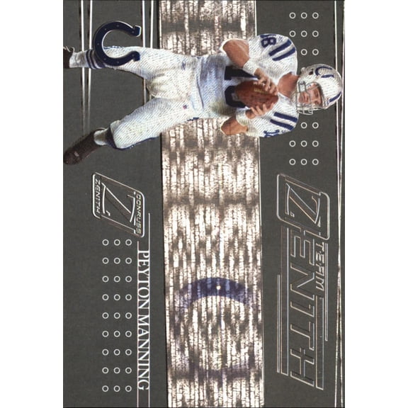 2005 Zenith Team Zenith Silver #TZ5 Peyton Manning NFL Football Trading Card
