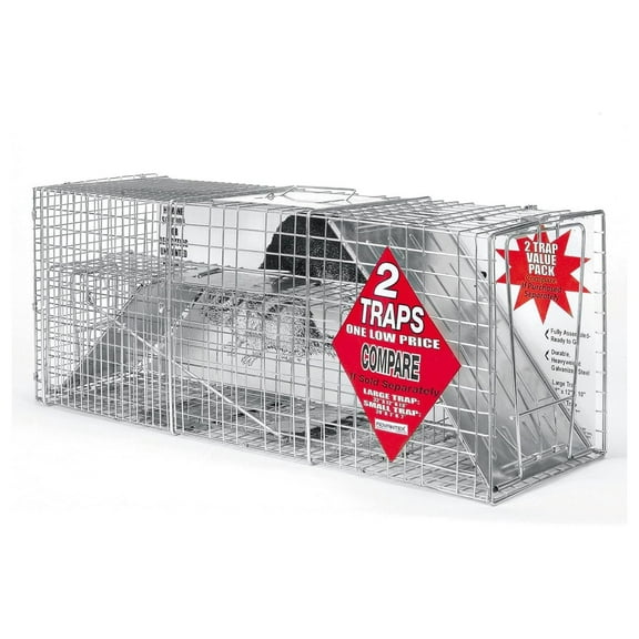 20050B Catch and Release Live Animal Trap, 2-Piece Value Pack, Raccoon and Rabbit Traps