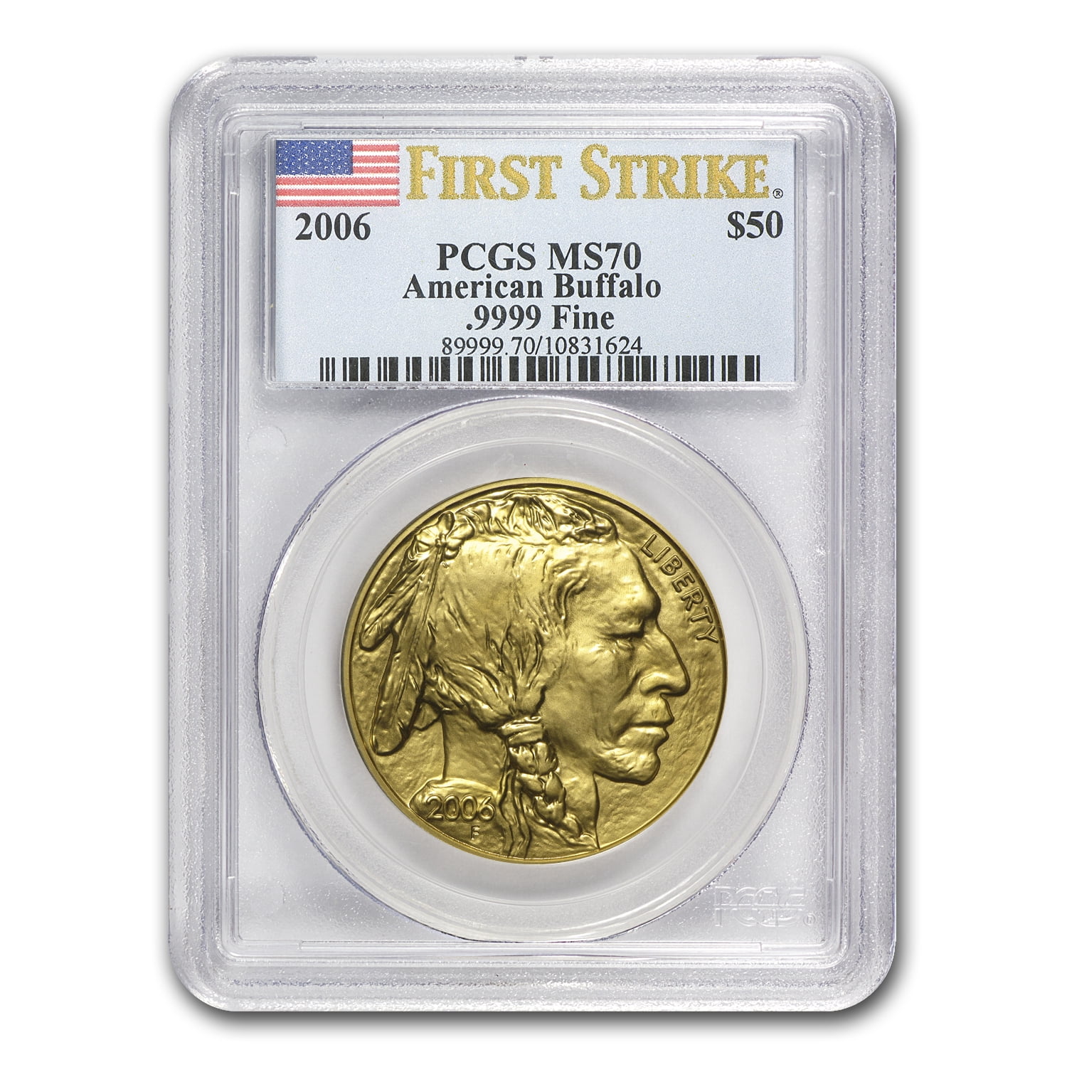 First 37646 2006 1 oz Gold Buffalo MS-70 PCGS (FirstStrike®) - Walmart.com
