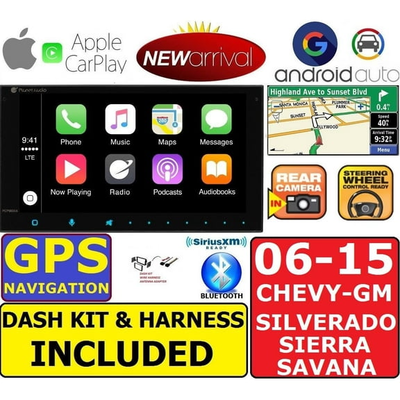 2006-15 CHEVY GMC GPS NAVIGATION BLUETOOTH APPLE CARPLAY ANDROID AUTO CAR STEREO