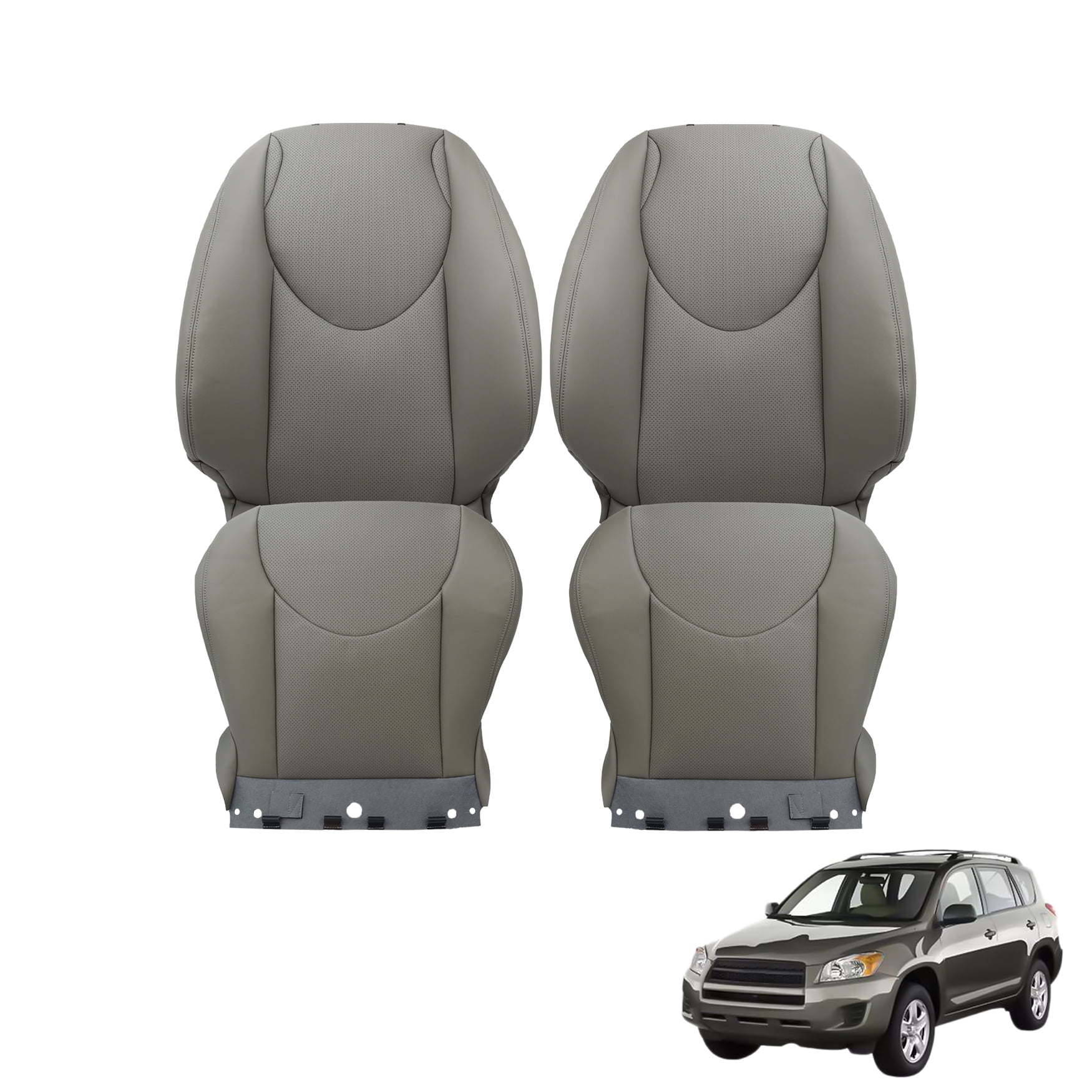 2006-2012 Toyota RAV4 Front Seat Covers – Premium Gray Perforated