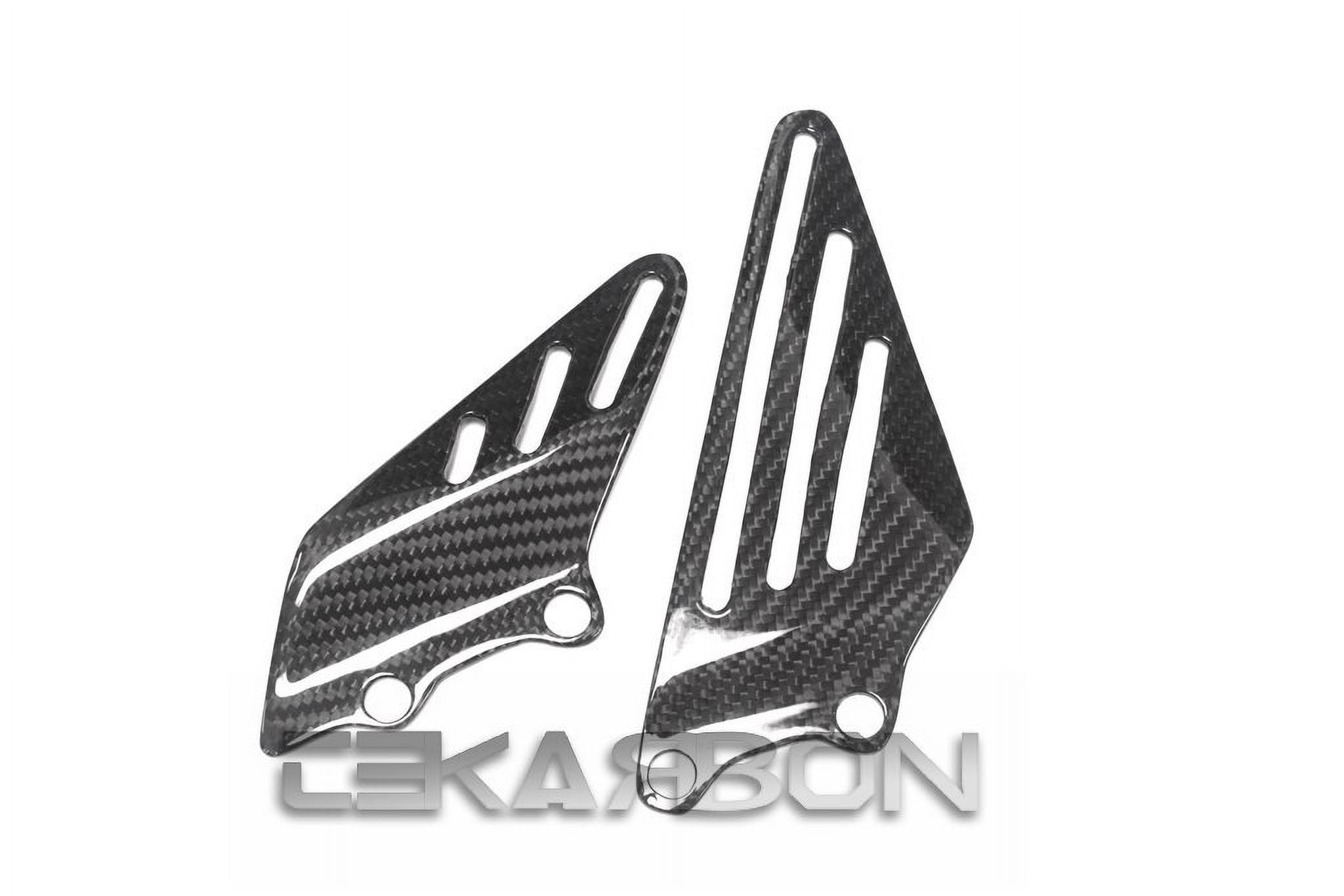 100% Glossy Carbon Fiber Heel Guard Plates For Kawasaki ZRX1100