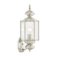 thumbnail image 1 of Livex Lighting Outdoor Wall Lantern in Brushed Nickel, 1 of 8