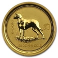 thumbnail image 1 of 2006 Australia 1/20 oz Gold Lunar Dog BU (Series I), 1 of 2