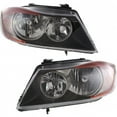 thumbnail image 1 of For 2006 BMW 325i Headlight Driver and Passenger Side DOT Certified Bulbs Included BM2502133 BM2503134-Replaces 63 11 6 942 725, 63 11 6 942 726 ;E90; for Sedan, 1 of 4