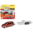 thumbnail image 1 of 2006 Chevrolet Hhr Daytona Metallic Orange With Chrome Open Car Trailer Limited Edition To 3,604 Pieces Worldwide Truck And Trailer Series 3 1/64 Diecast Model Car By Johnny Lightning Jlbt008-jlsp035b, 1 of 2