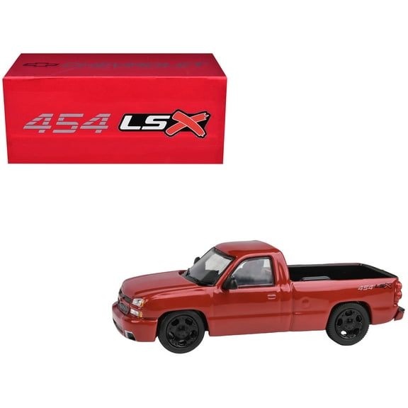 2006 Chevrolet Silverado 454 LSX Pickup Truck Victory Red 1/64 Diecast Model Car by Paragon