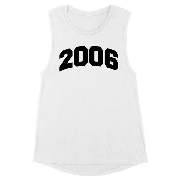 2006 College Style Women's Muscle Tank Large White