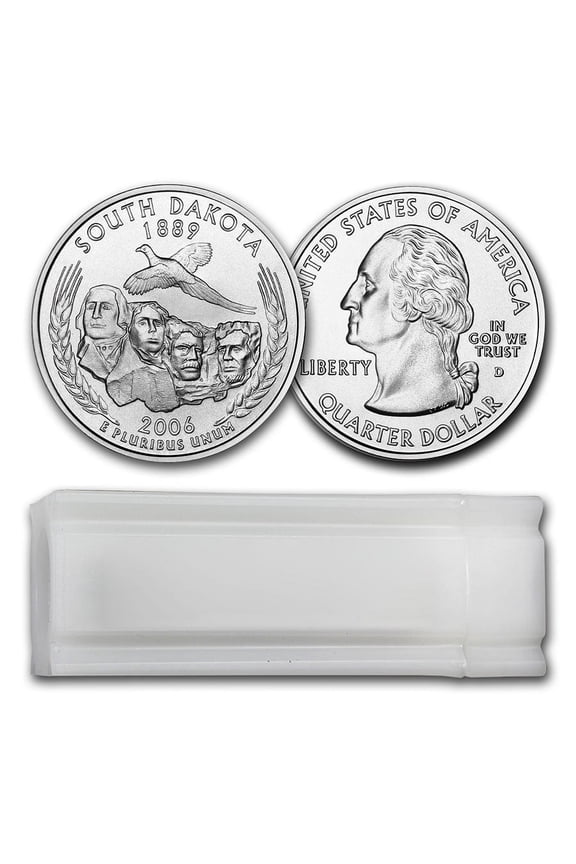 2006-D South Dakota Statehood Quarter 40-Coin Roll BU