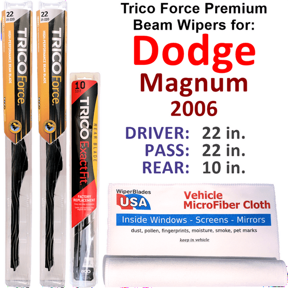 2006 Dodge Magnum Performance Beam Wipers (Set of 3) w/Rear Wiper