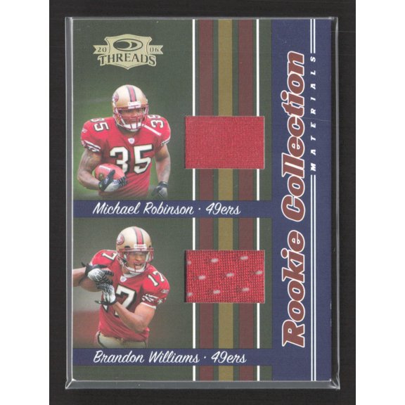 2006 Donruss Threads Rookie Collection Materials Brandon Williams Michael Robinson #RCCM-6 Dual Jersey Event-Worn Jersey