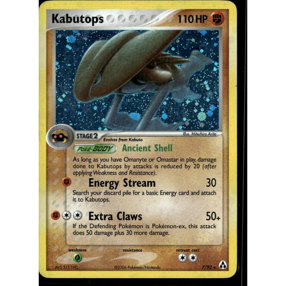 2006 EX Legend Maker Kabutops Holo Rare #7/92