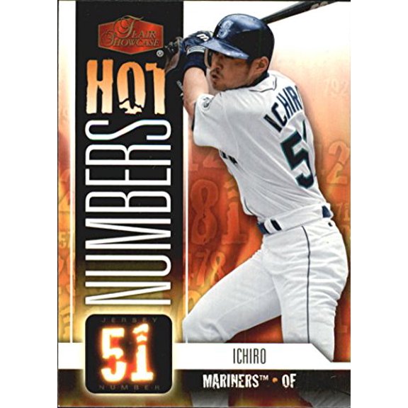 2006 Flair Showcase Hot Numbers #14 Ichiro Suzuki MLB Baseball Trading Card