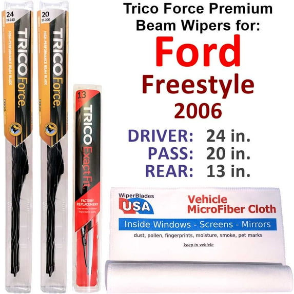 2006 Ford Freestyle Performance Beam Wipers (Set of 3) w/Rear Wiper