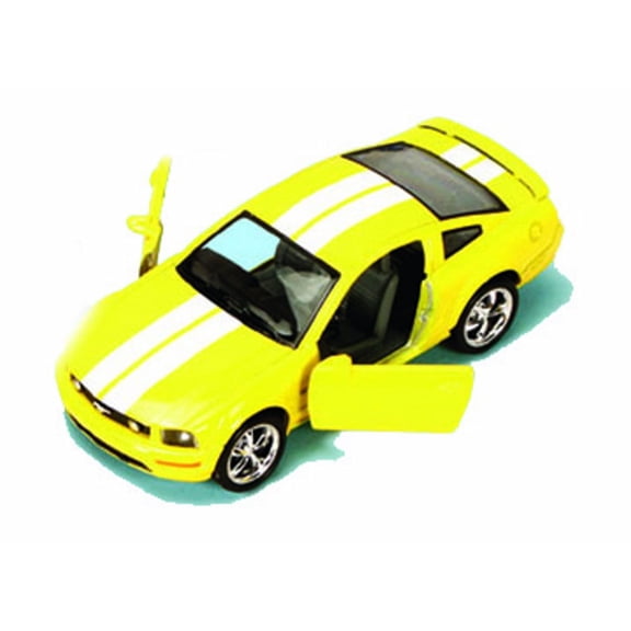2006 Ford Mustang GT, Yellow - Kinsmart 5091DF - 1/38 scale Diecast Model Toy Car (Brand New, but NOT IN BOX)