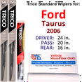 thumbnail image 1 of 2006 Ford Taurus Wiper Blades (Set of 3) w/Rear Wiper, 1 of 3