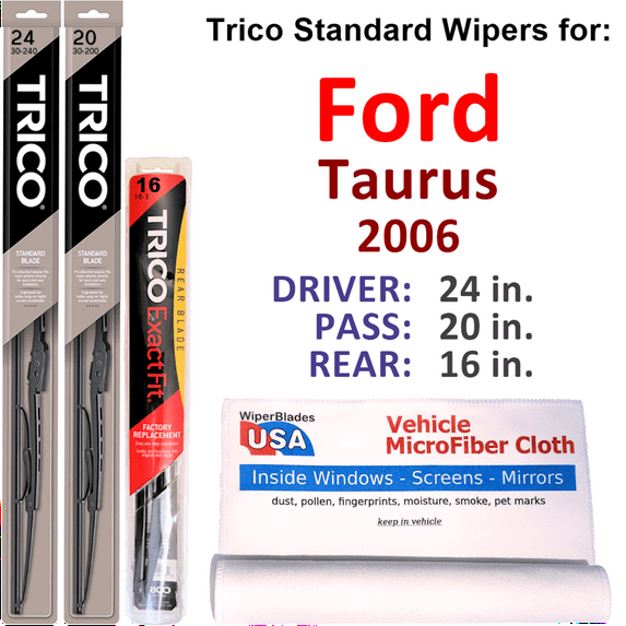 2006 Ford Taurus Wiper Blades (Set of 3) w/Rear Wiper