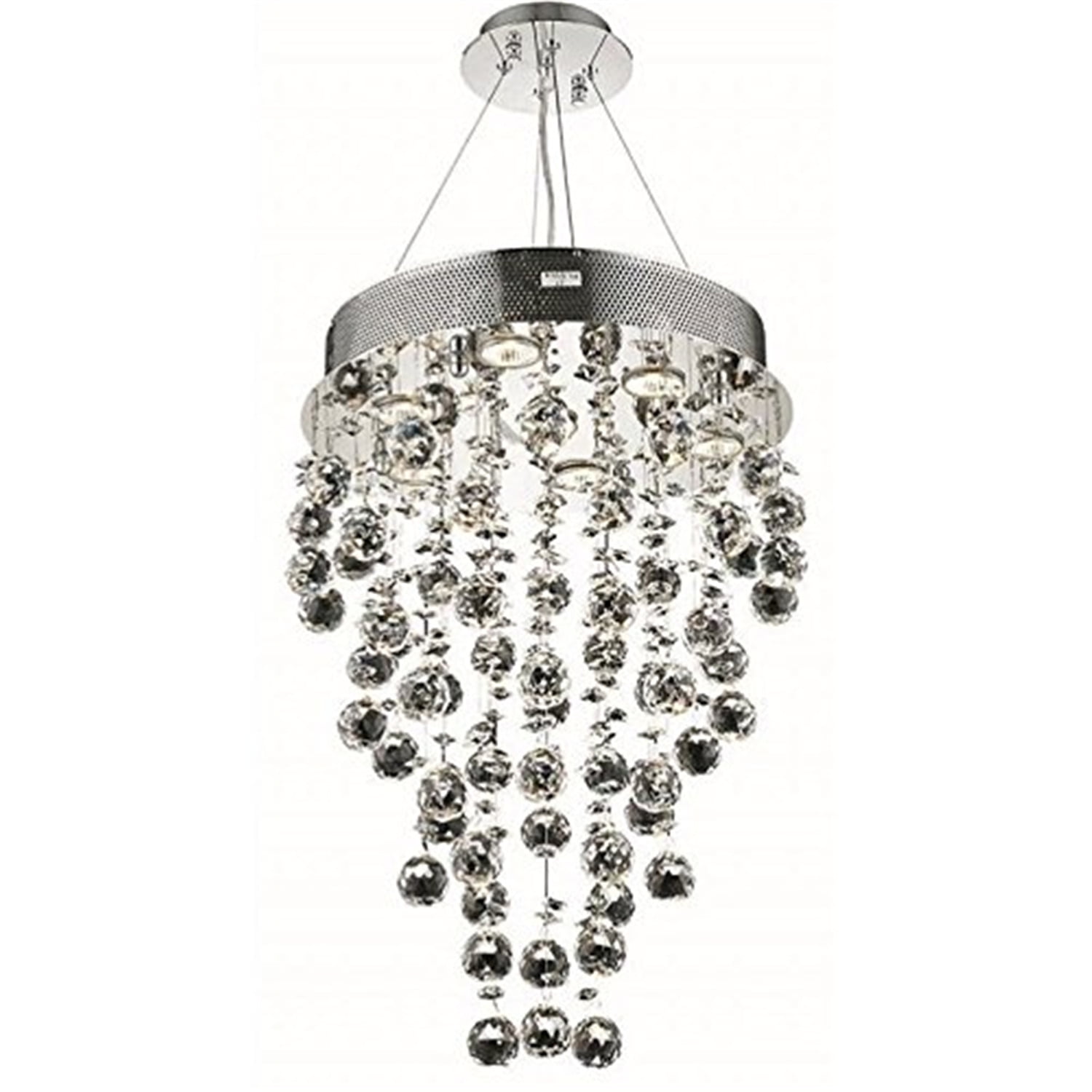 Galaxy 7-Light Chrome Pendant with Royal Cut Crystal