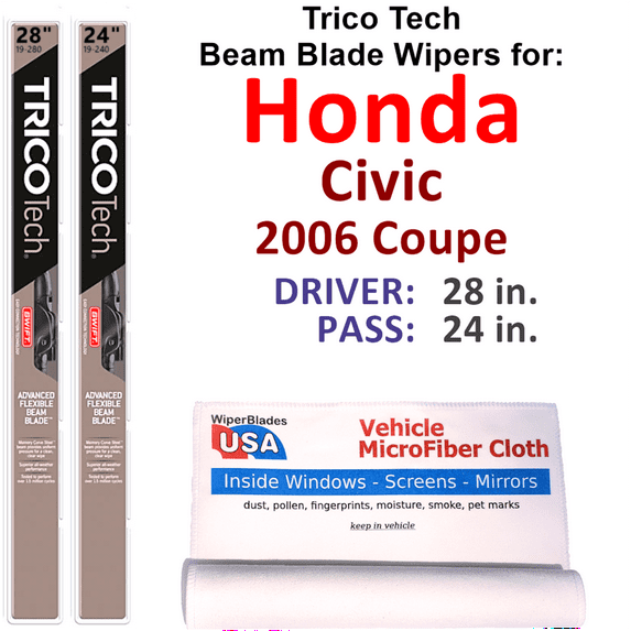 2006 Honda Civic Beam Blade Wipers (Set of 2)