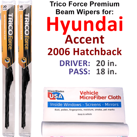 2006 Hyundai Accent Performance Beam Wipers (Set of 2)