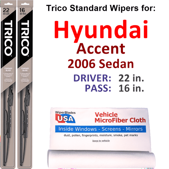 2006 Hyundai Accent Wiper Blades (Set of 2)