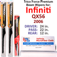 thumbnail image 1 of 2006 Infiniti QX56 Performance Beam Wipers (Set of 3) w/Rear Wiper, 1 of 3