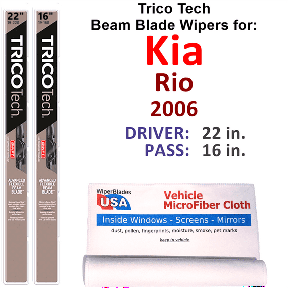 2006 Kia Rio Beam Blade Wipers (Set of 2)