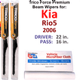 thumbnail image 1 of 2006 Kia Rio5 Performance Beam Wipers (Set of 2), 1 of 3