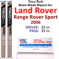thumbnail image 1 of 2006 Land Rover Range Rover Sport Beam Blade Wipers (Set of 2), 1 of 3